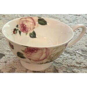 Stechcol Gracie China Tea Cup Pink  Rose Floral Bone China Coastline Imports